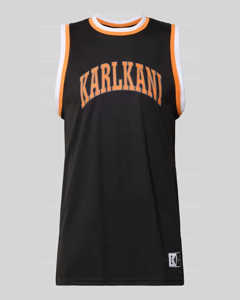 Karl Kani Regular Fit Top mit Logo-Print Black