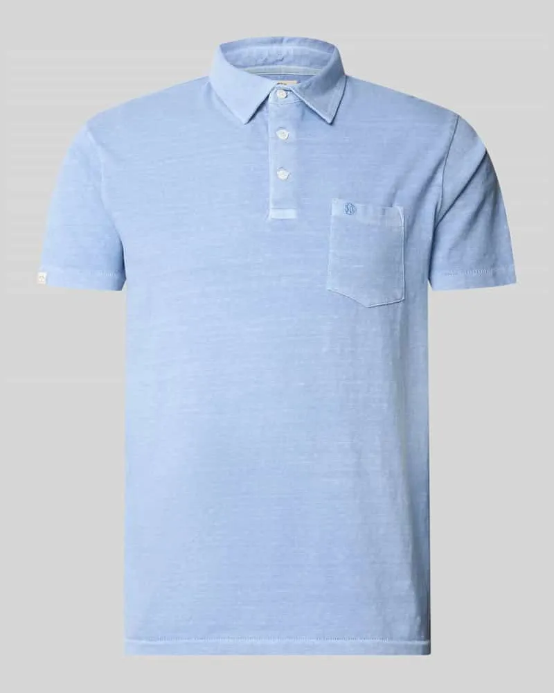 Superdry. Slim Fit Poloshirt mit Brusttasche Jeansblau