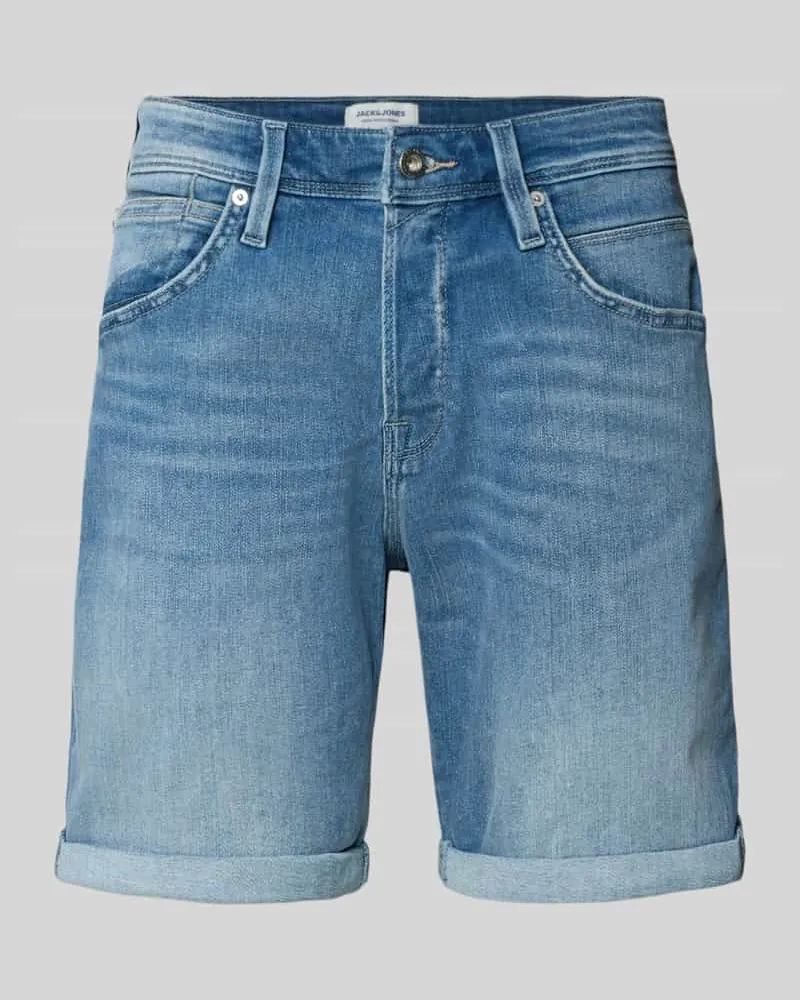 Jack & Jones Regular Fit Jeansshorts im 5-Pocket-Design Modell 'RICK 