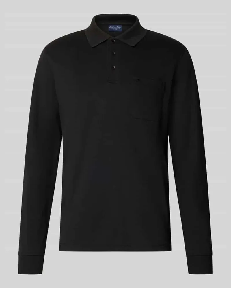 Christian Berg Regular Fit Poloshirt mit Baumwoll-Anteil Black