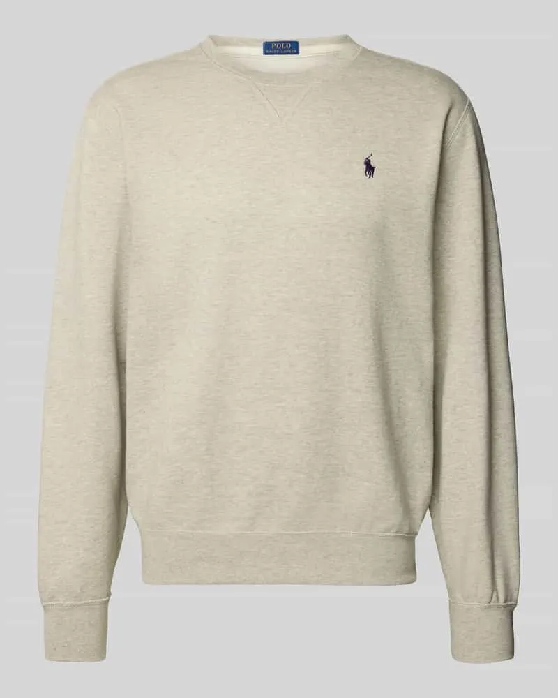 Ralph Lauren Sweatshirt mit Label-Stitching Hellgrau