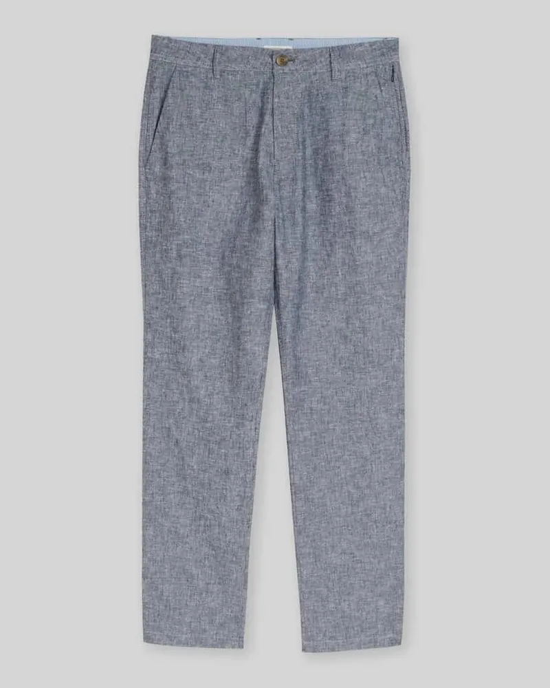 Tom Tailor Regular Fit Chino aus Leinen-Baumwolle-Mix Dunkelblau
