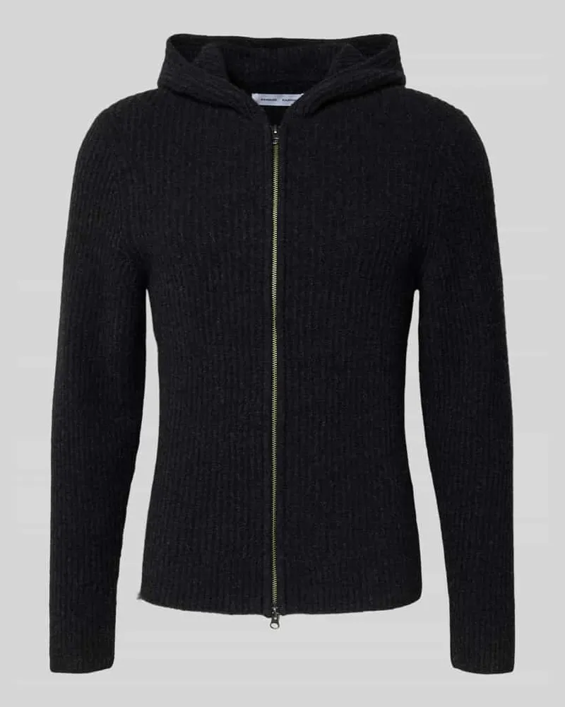 Samsøe & Samsøe Strickjacke mit Reißverschluss Modell 'SAKOJI Graphit