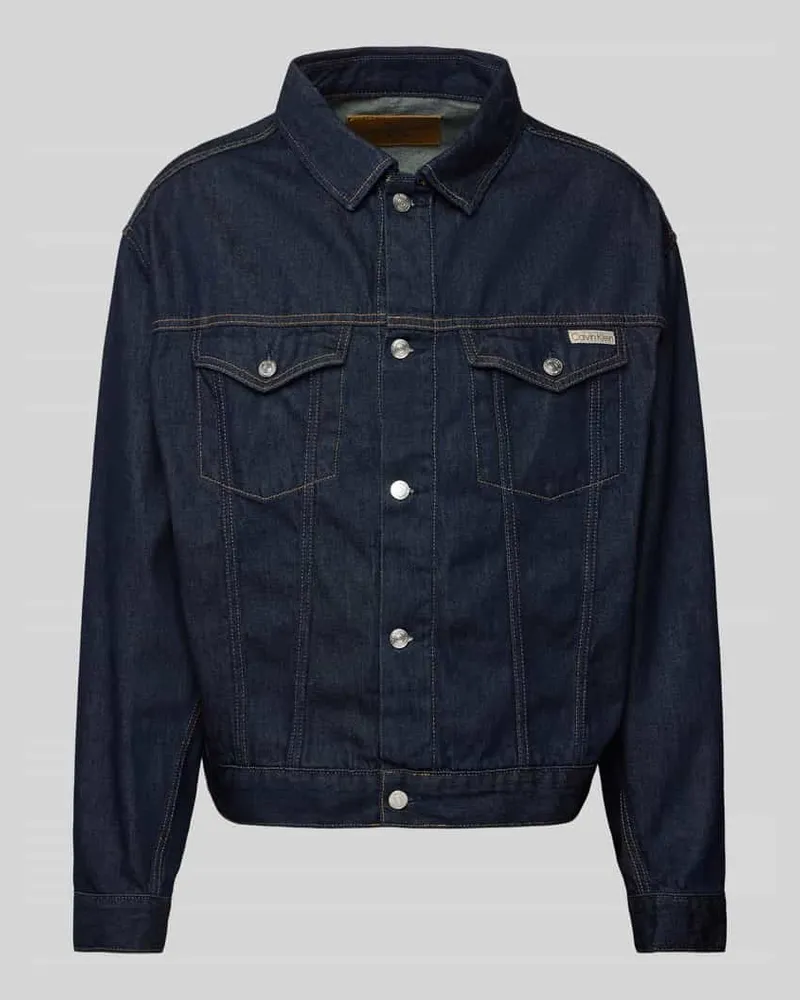 Calvin Klein Jeansjacke mit Knopfleiste 