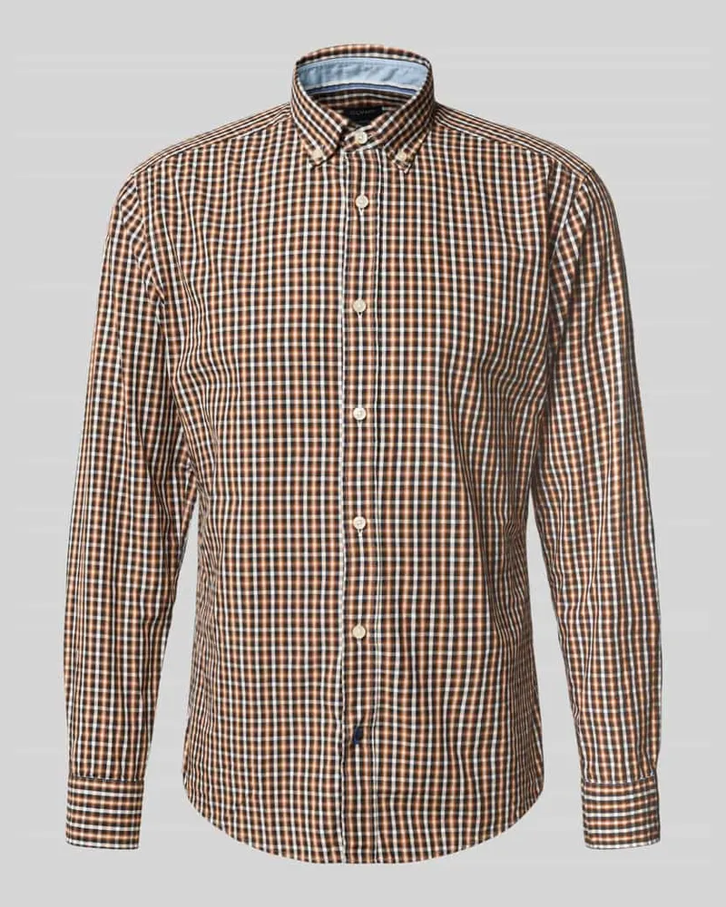 Olymp Regular Fit Freizeithemd mit Button-Down-Kragen 
