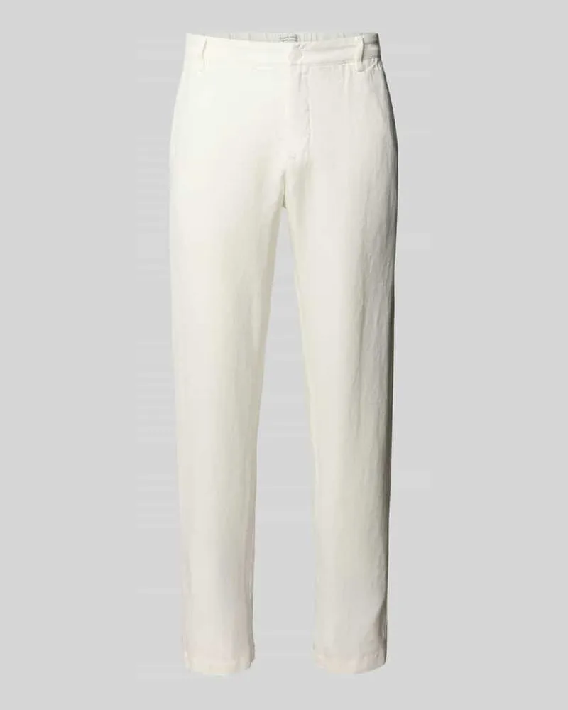 Casual Friday Regular Fit Leinenhose mit Gürtelschlaufen Modell 'Pandrup 