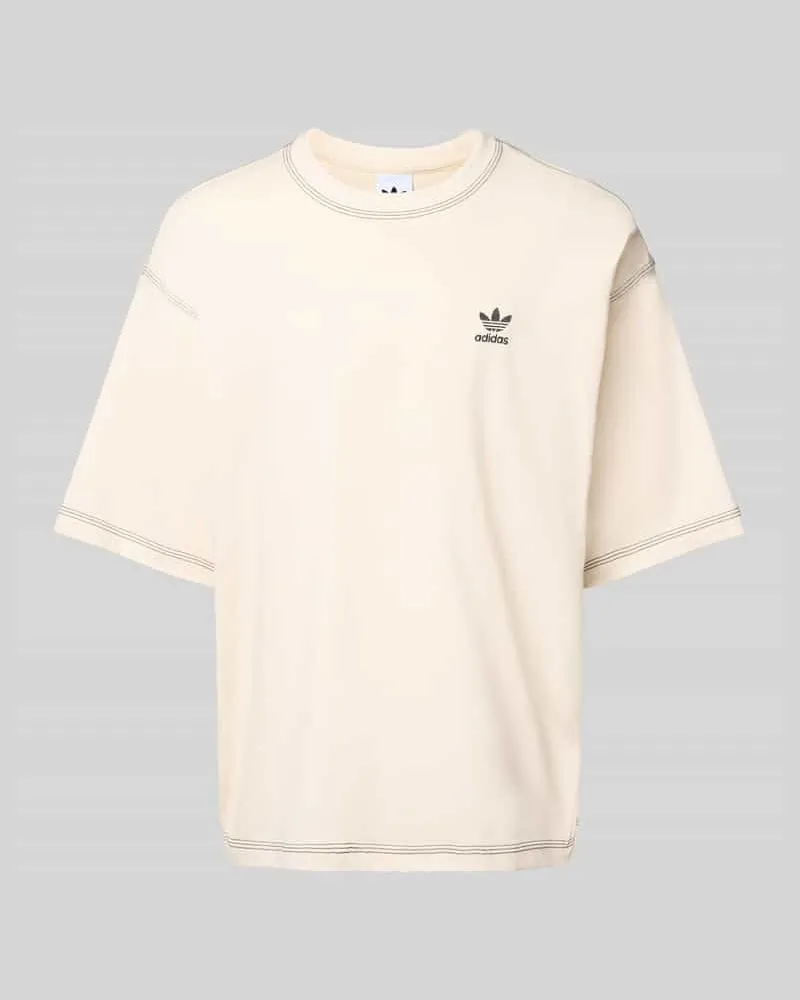 adidas T-Shirt mit Label-Stitching und Rundhalsausschnitt 