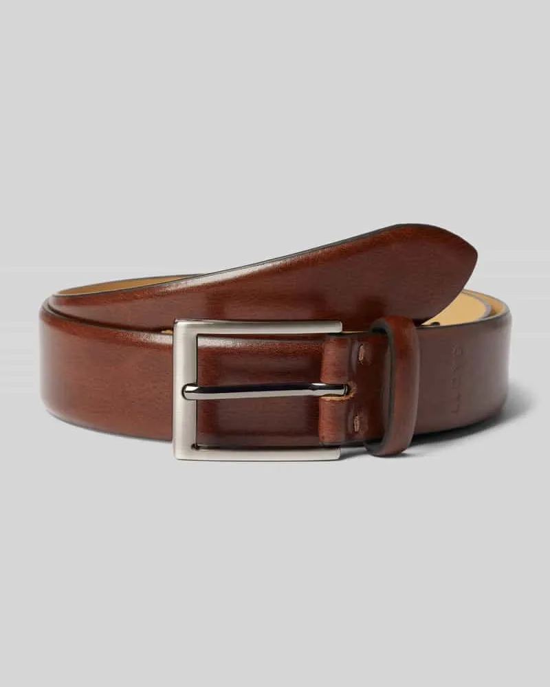 Lloyd Belts Ledergürtel mit Label-Prägung Mittelbraun