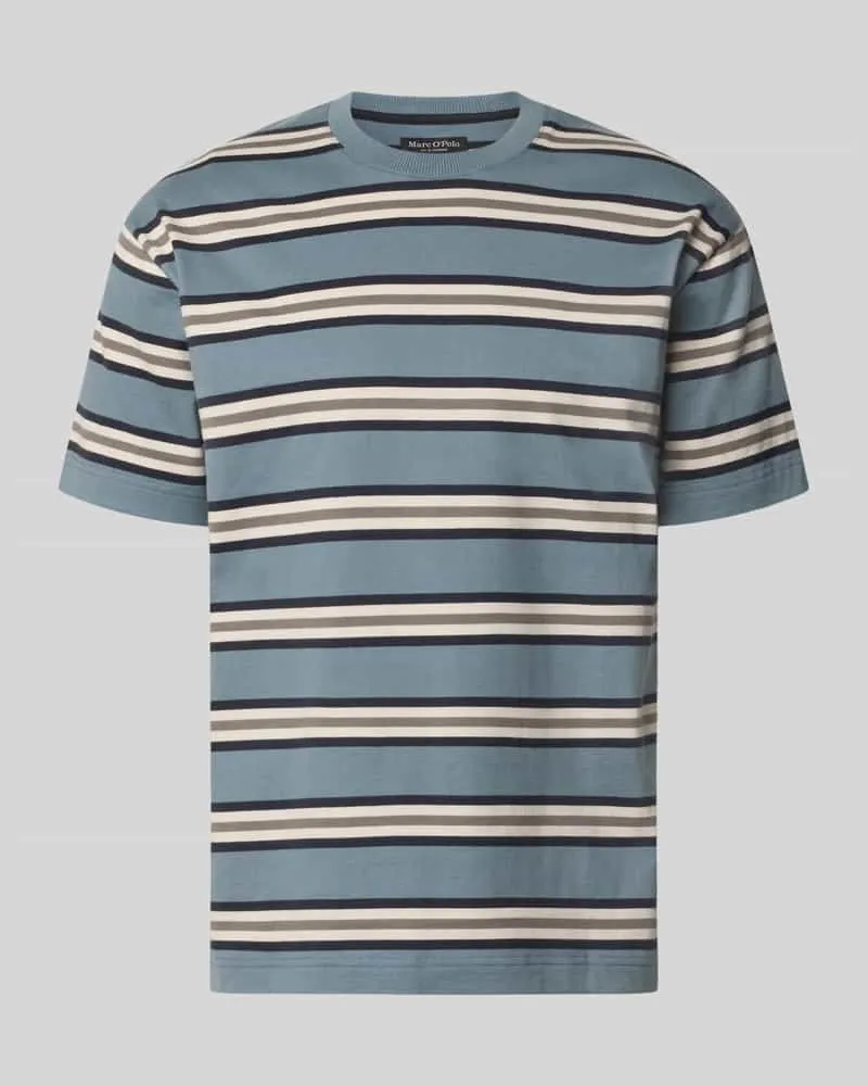 Marc O'Polo Relaxed Fit T-Shirt aus reiner Baumwolle Modell 'ESS ELEVATED Blau