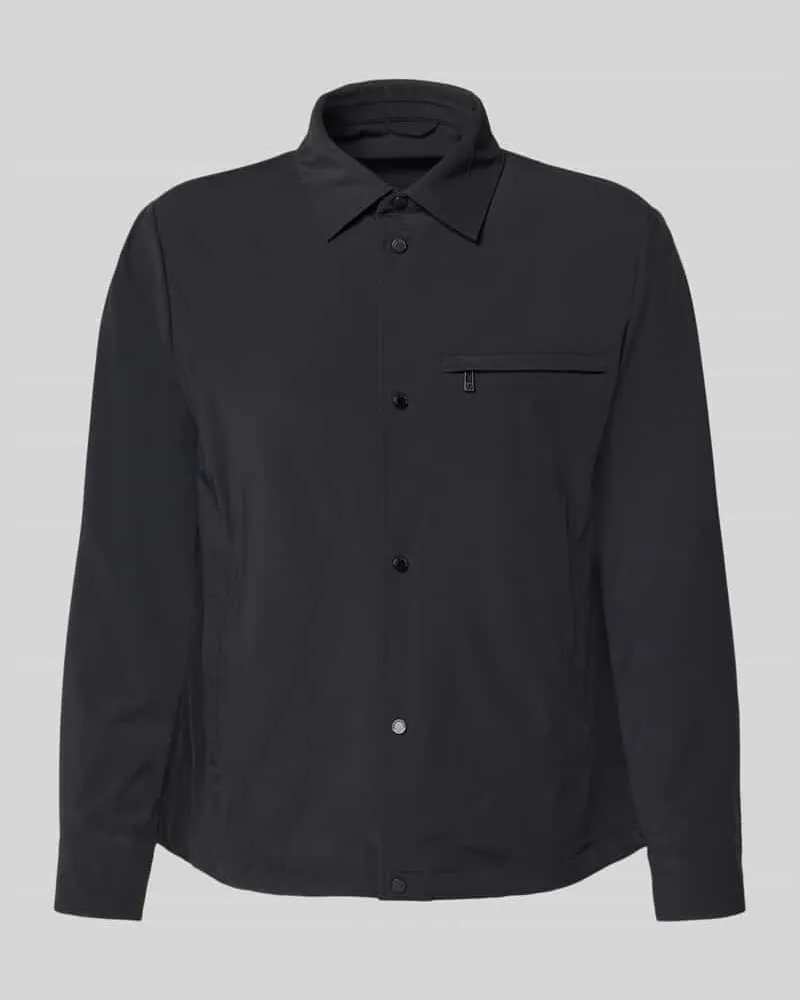 Armani Exchange Blouson mit Kentkragen und Brusttasche Black