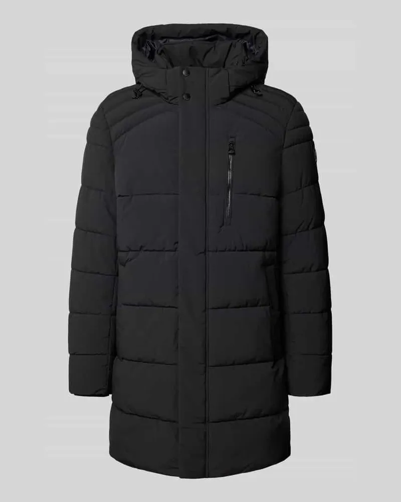 Lerros Regular Fit Steppmantel mit Kapuze Black