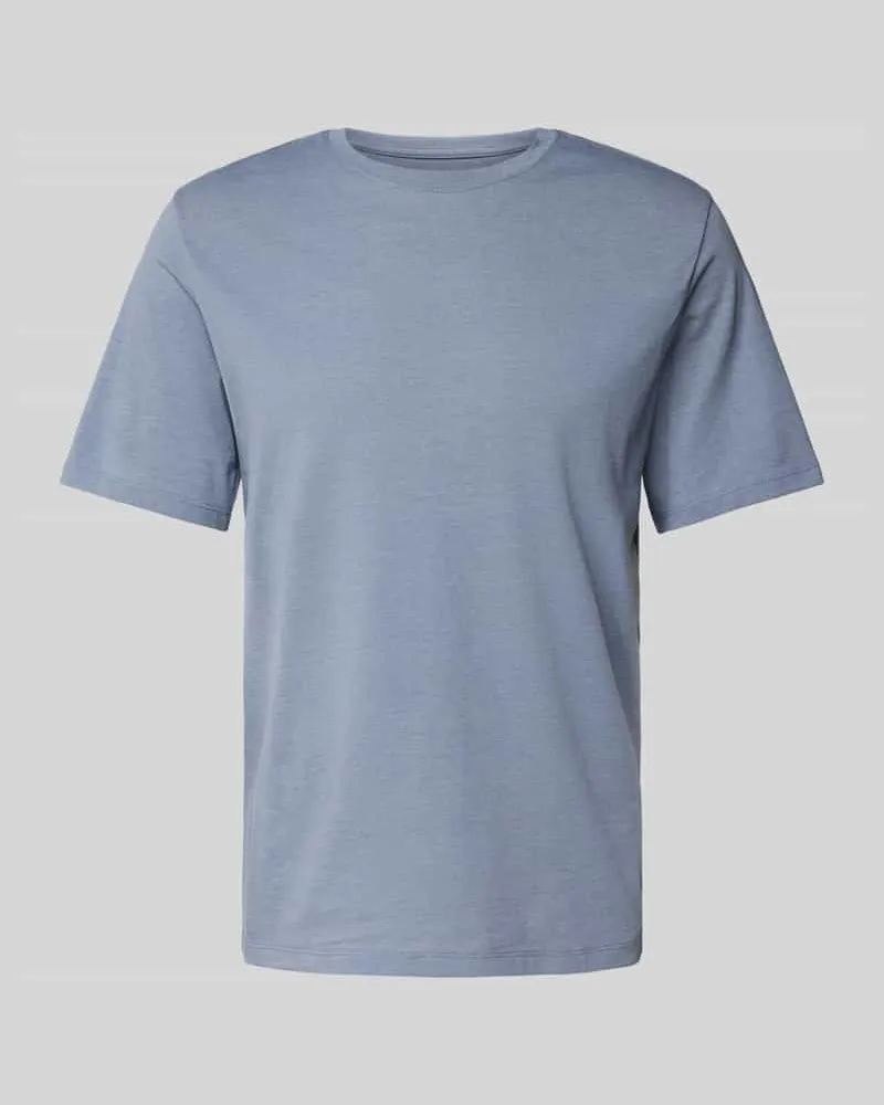 Jack & Jones T-Shirt mit geripptem Rundhalsausschnitt Rauchblau
