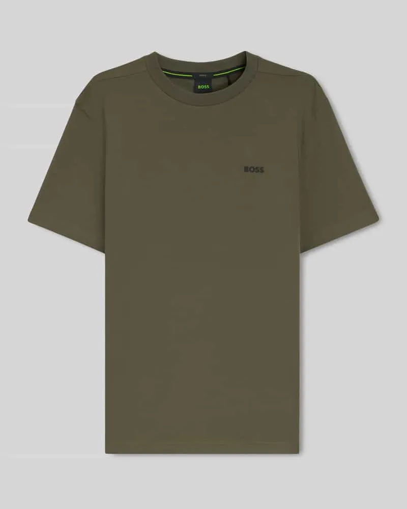 HUGO BOSS Regular Fit T-Shirt aus Baumwoll-Mix Anthrazit