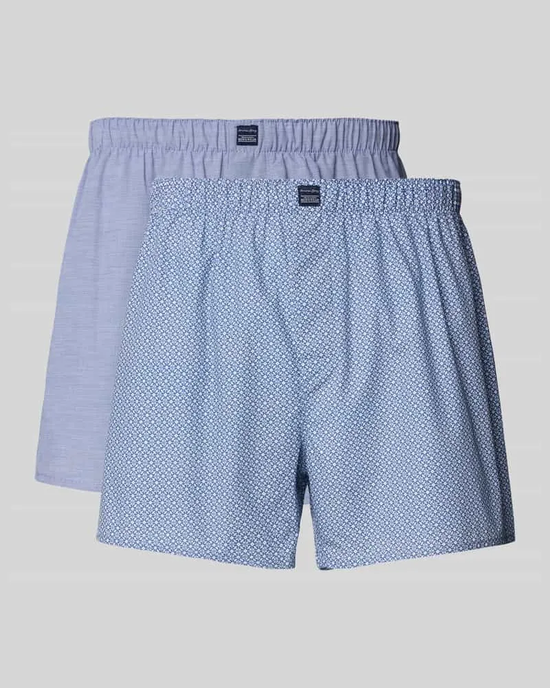 Christian Berg Boxershorts mit Label-Patch im 2er-Pack Royal