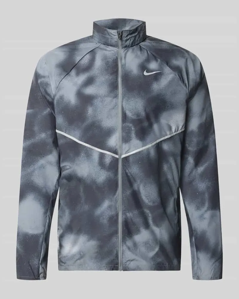 Nike Regular Fit Trainingsjacke mit Logo-Print Modell 'MILER Black