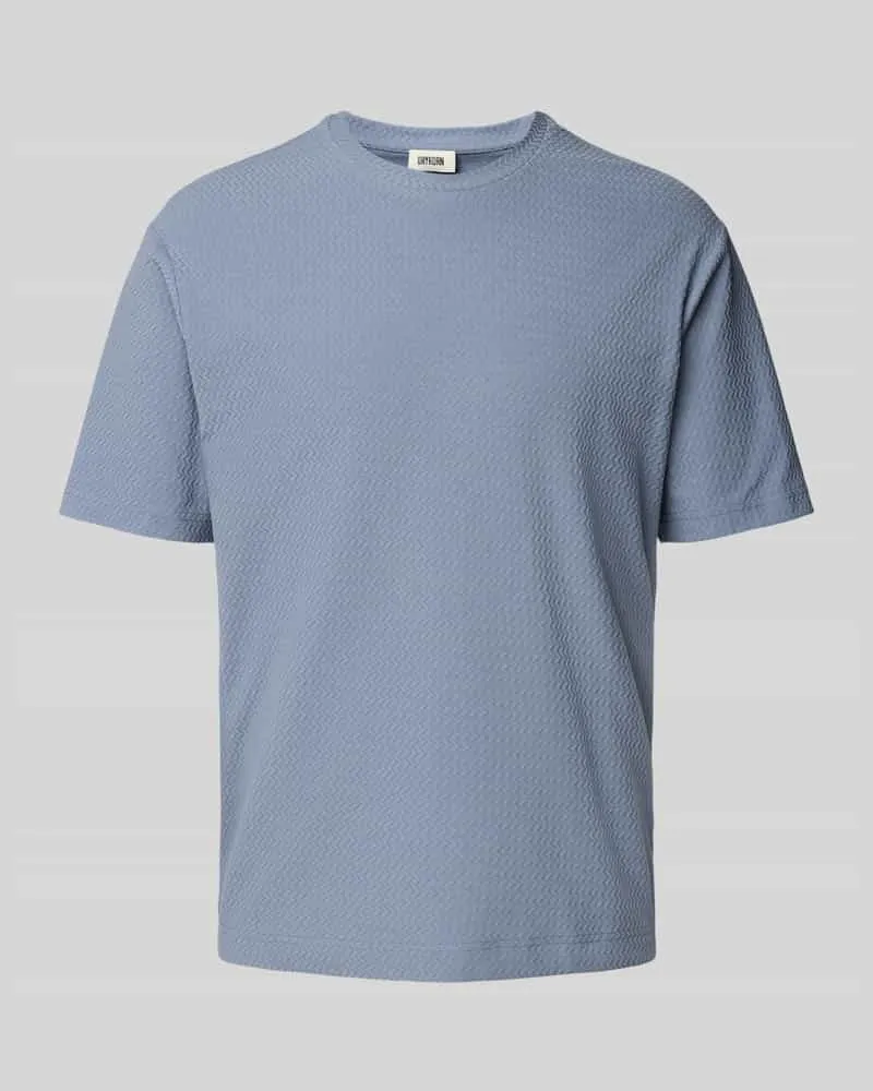 Drykorn T-Shirt mit geripptem Rundhalsausschnitt Modell 'GILBERD 