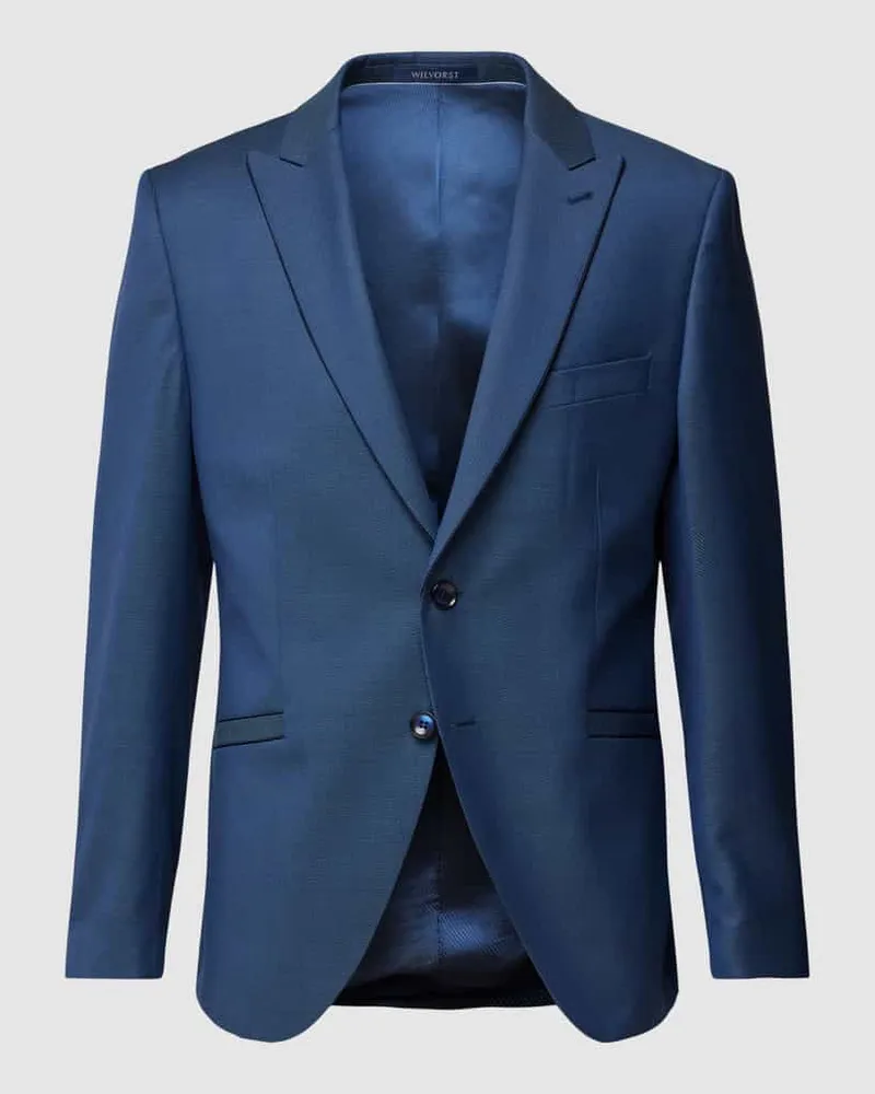 Wilvorst 2-Knopf-Sakko mit Reverskragen Blau