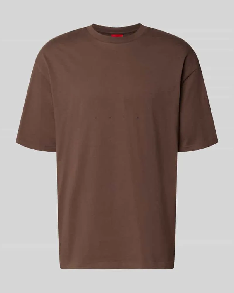 HUGO BOSS Oversized T-Shirt aus reiner Baumwolle Modell 'Devrolo Schoko