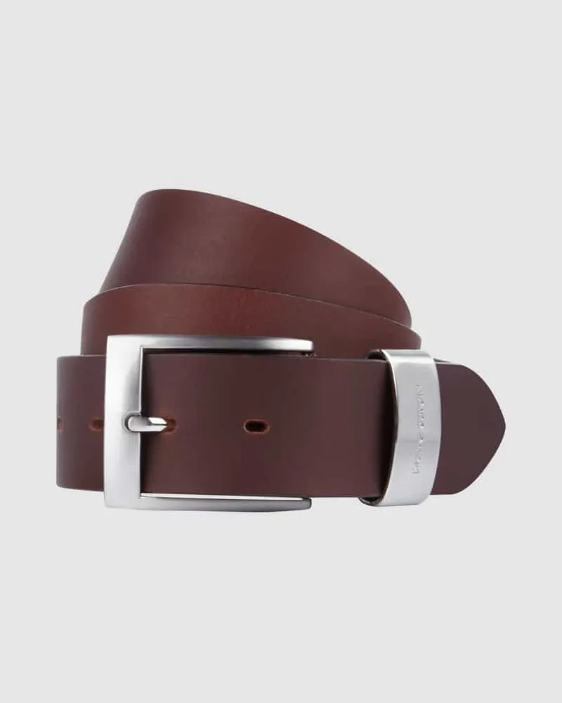 Pierre Cardin Ledergürtel mit matter Schließe 