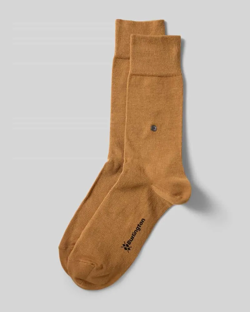 Burlington Socken mit Label-Details im 2er-Pack Sand