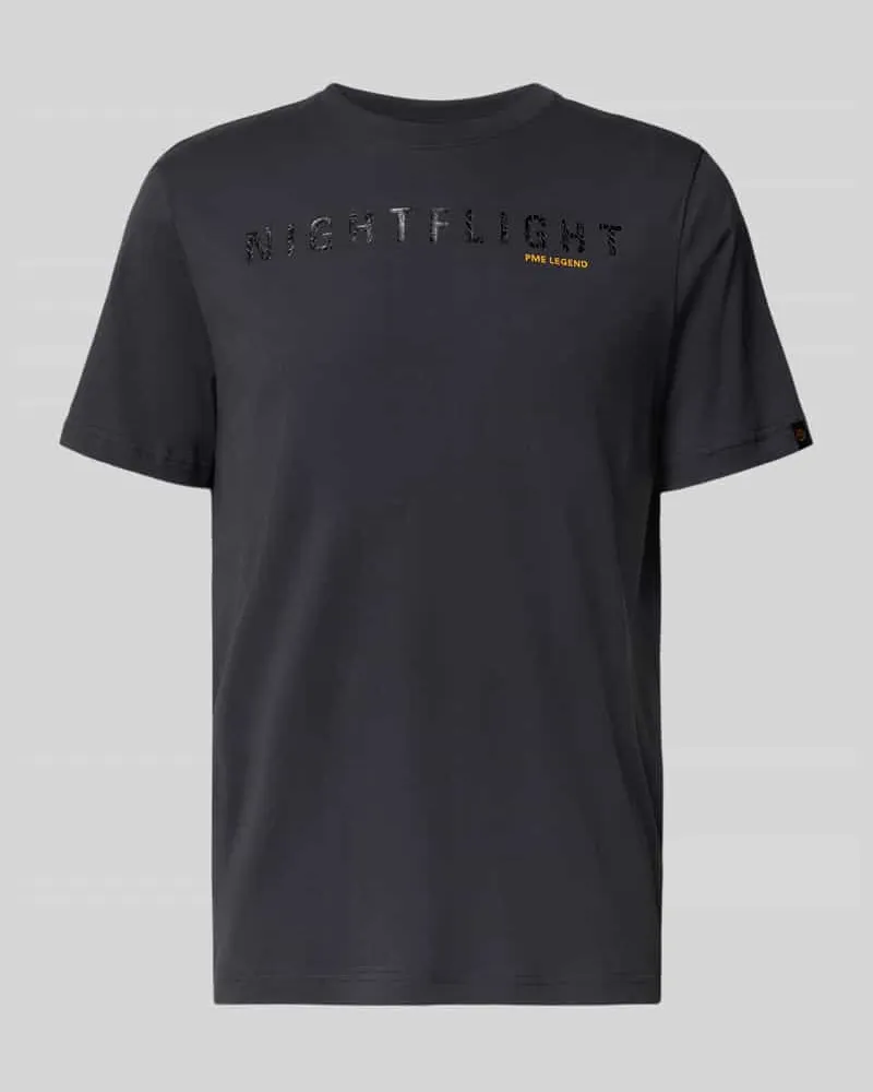 PME Legend T-Shirt mit Statement-Print Modell 'NIGHT FLIGHT CAMPAGNE 