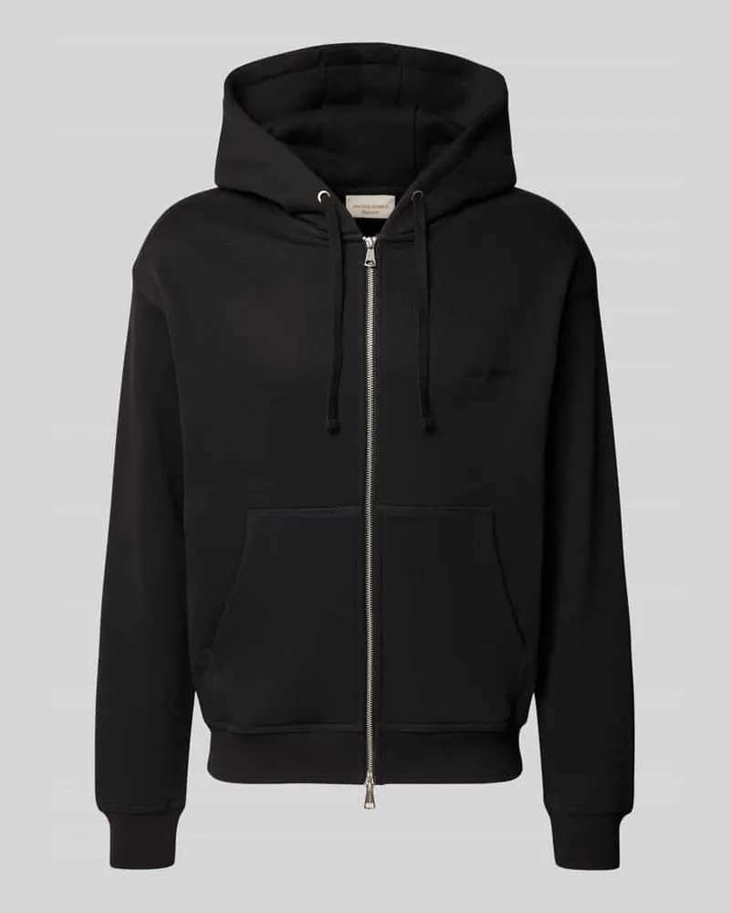 Jack & Jones Relaxed Fit Sweatjacke aus Baumwoll-Mix Modell 'ORSALAMANCO Black