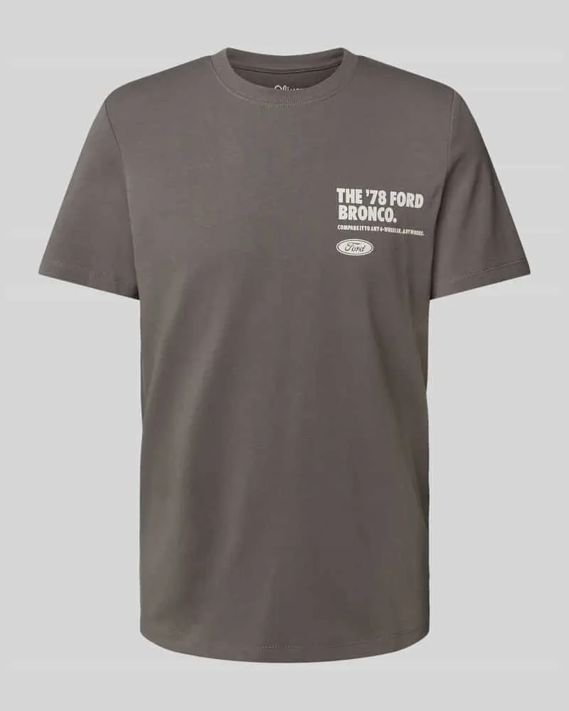 S.Oliver Regular Fit T-Shirt aus reiner Baumwolle mit Ford®-Applikation 