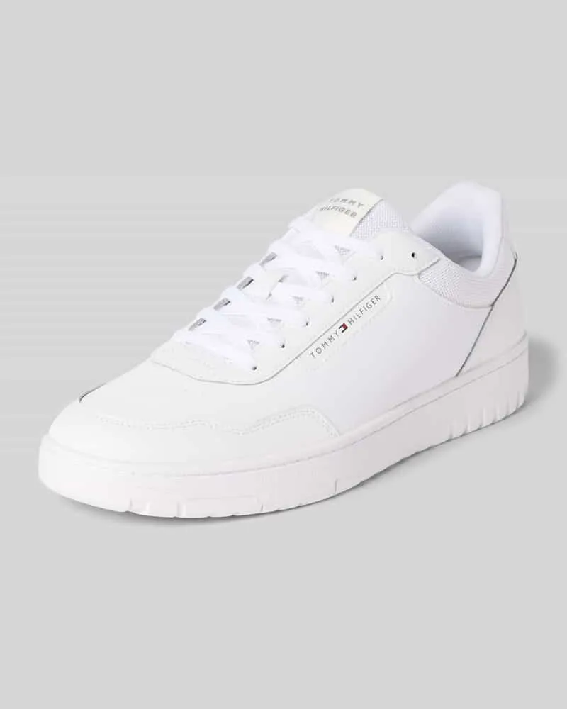 Tommy Hilfiger Low Top Sneaker aus Leder-Mix Weiss