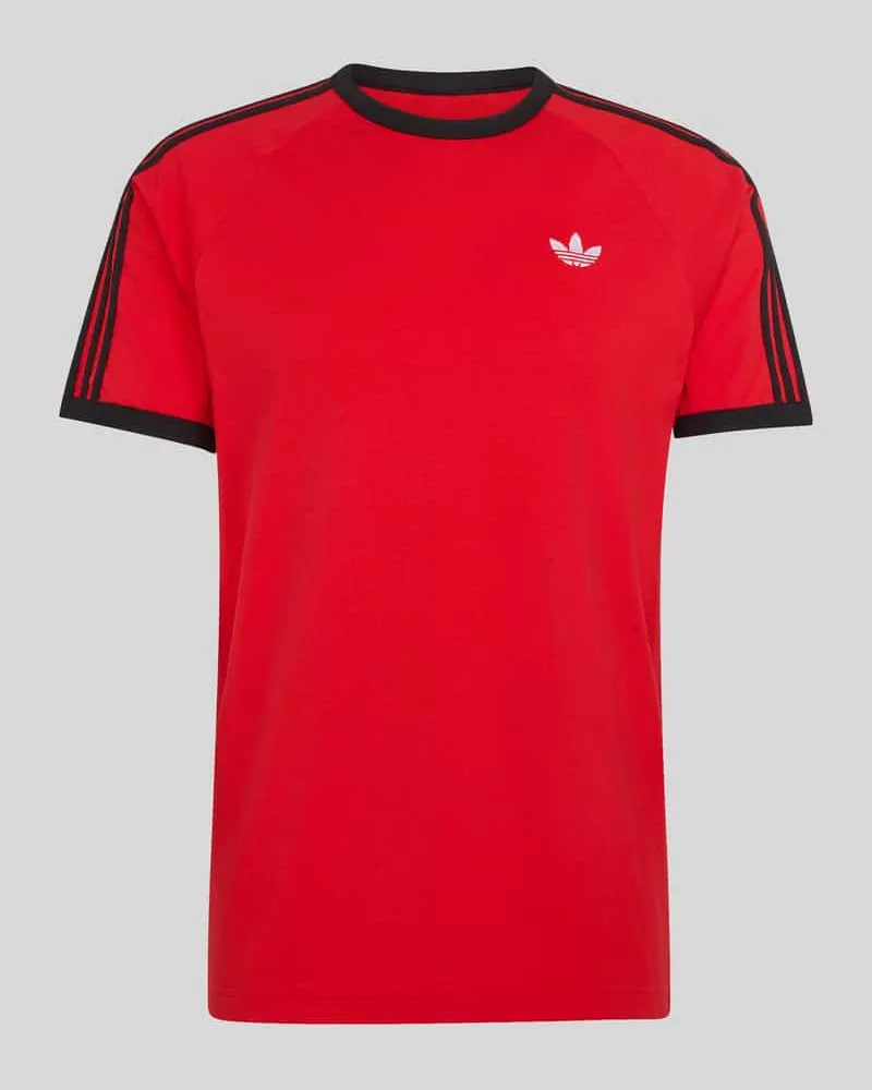 adidas Regular Fit T-Shirt aus reiner Baumwolle Rot