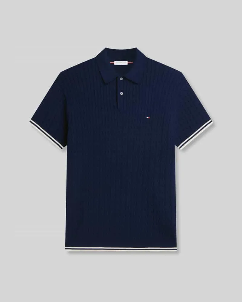 Tommy Hilfiger Regular Fit Poloshirt aus reiner Baumwolle Dunkelblau