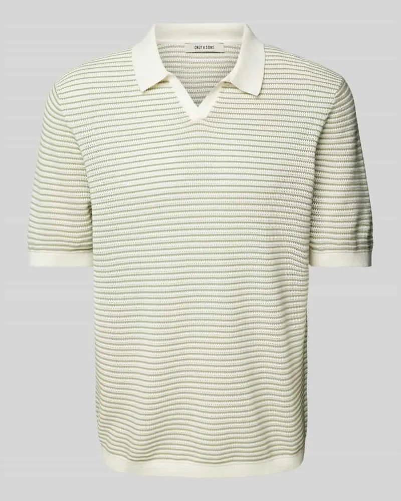 Only & Sons Poloshirt mit gerippten Abschlüssen Modell 'KIAN Oliv