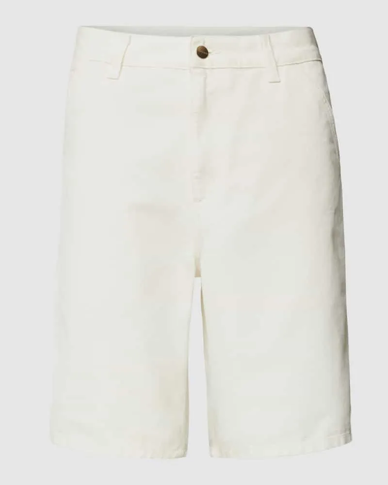 Carhartt WIP Bermudas mit Eingrifftaschen Offwhite
