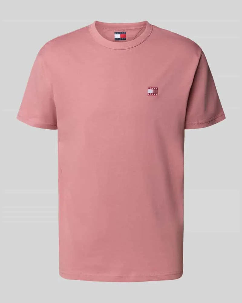 Tommy Hilfiger Regular Fit T-Shirt reiner Baumwolle Koralle