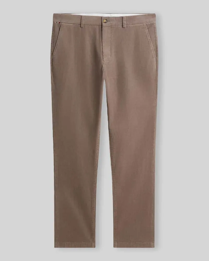 Tommy Hilfiger Slim Fit Cordhose aus Baumwoll-Mix Beige