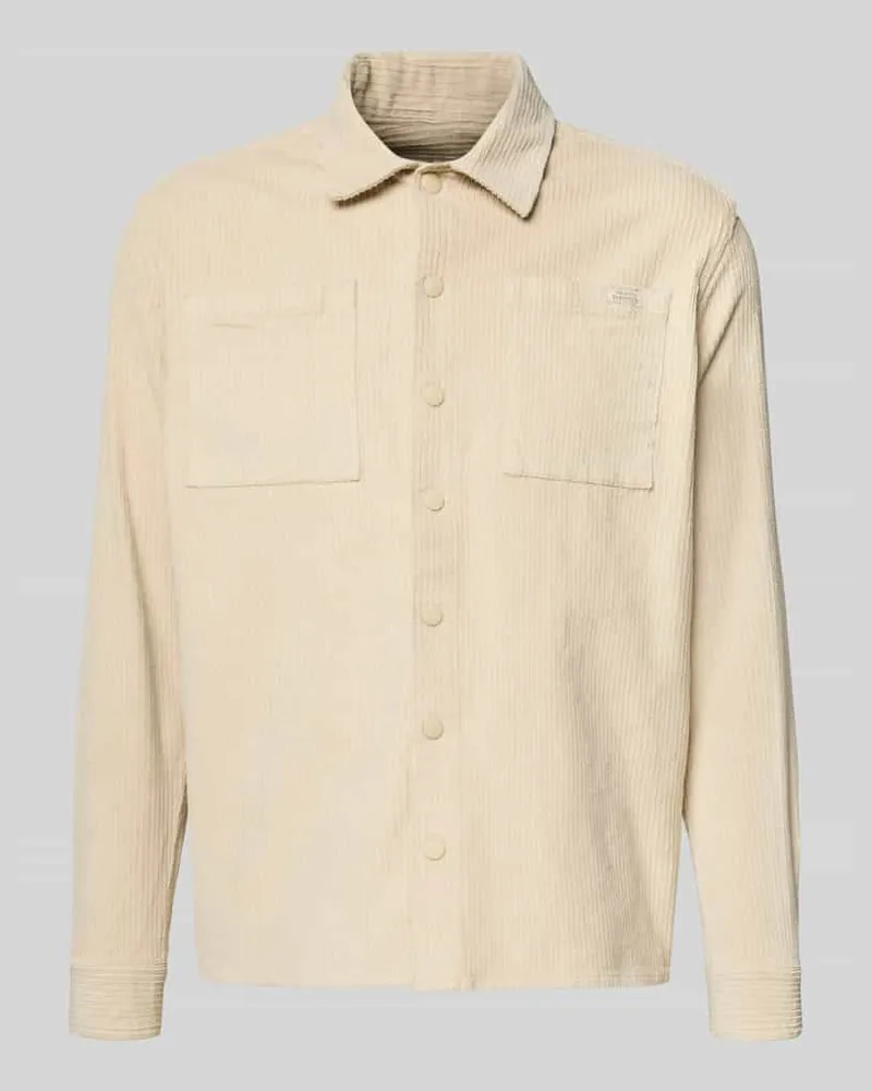 Blend Regular Fit Hemdjacke aus Cord Modell 'FABER Offwhite