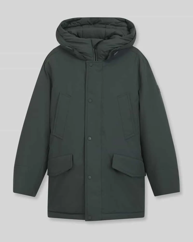 HUGO BOSS Regular Fit Parka mit Kapuze Modell 'Osiass1 Oliv