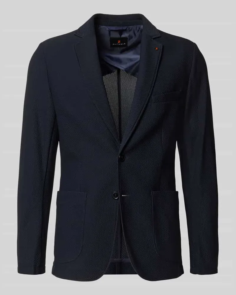 Zuitable Slim Fit 2-Knopf-Sakko mit Strukturmuster Modell 'Bob Marine