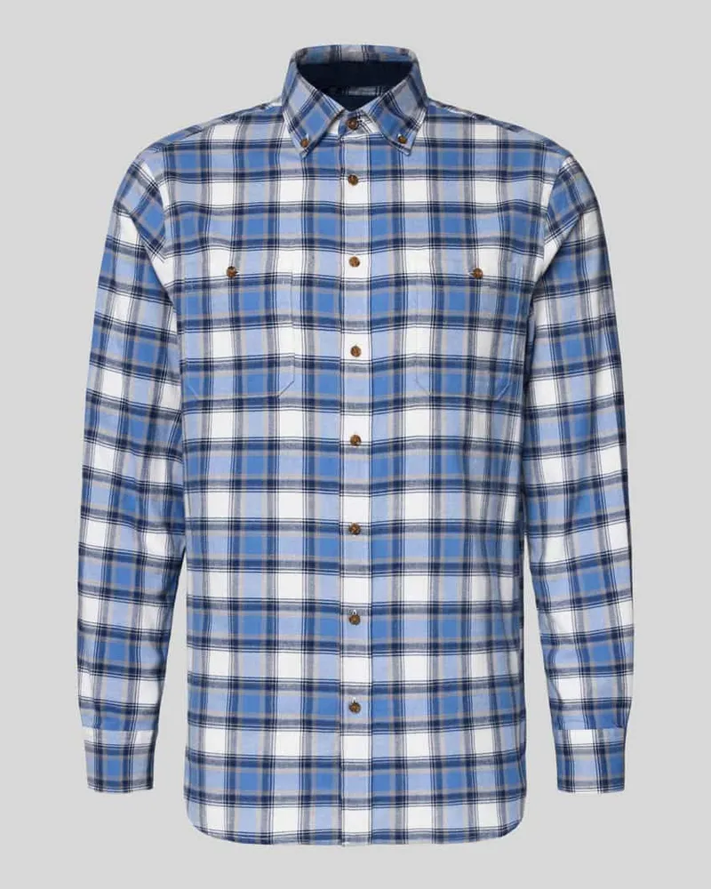 Christian Berg Regular Fit Freizeithemd mit Button-Down-Kragen 