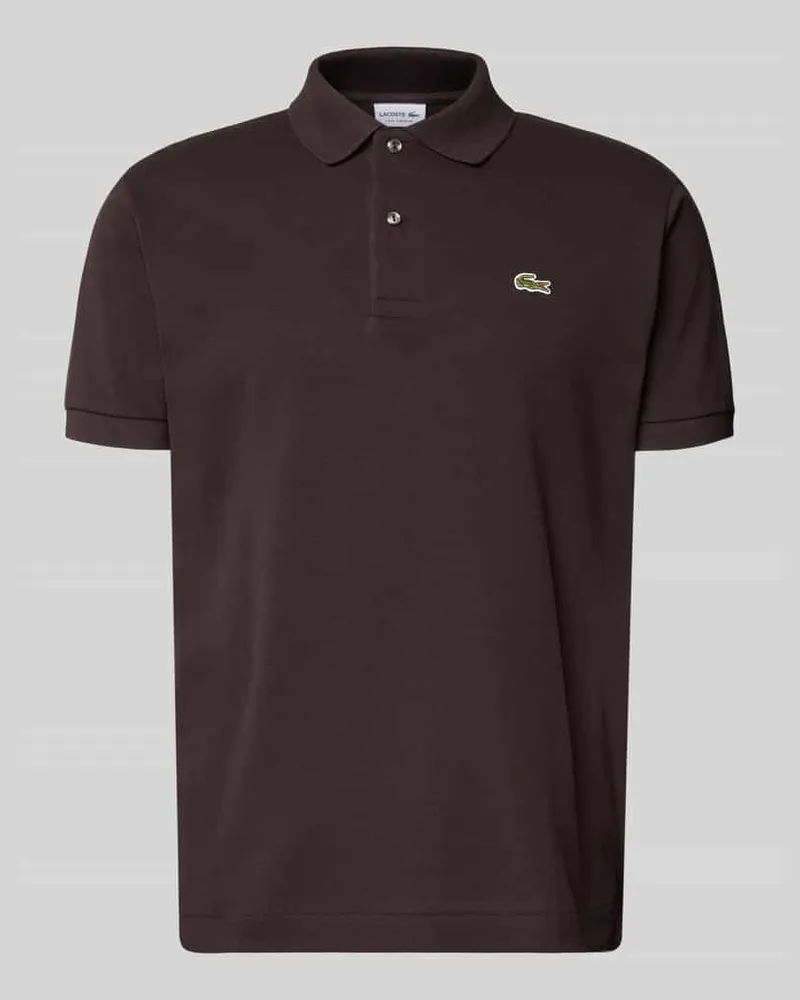 Lacoste Regular Fit Poloshirt aus reiner Baumwolle Dunkelbraun