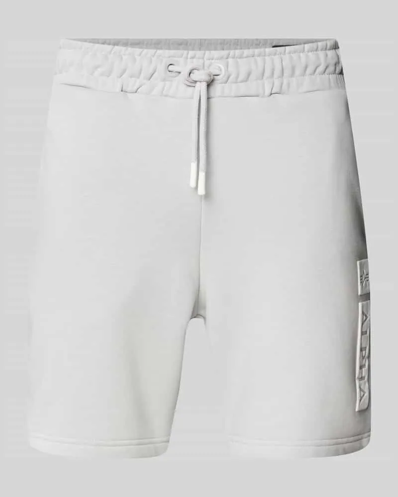 Alpha Industries Regular Fit Sweatshorts mit Label-Print 