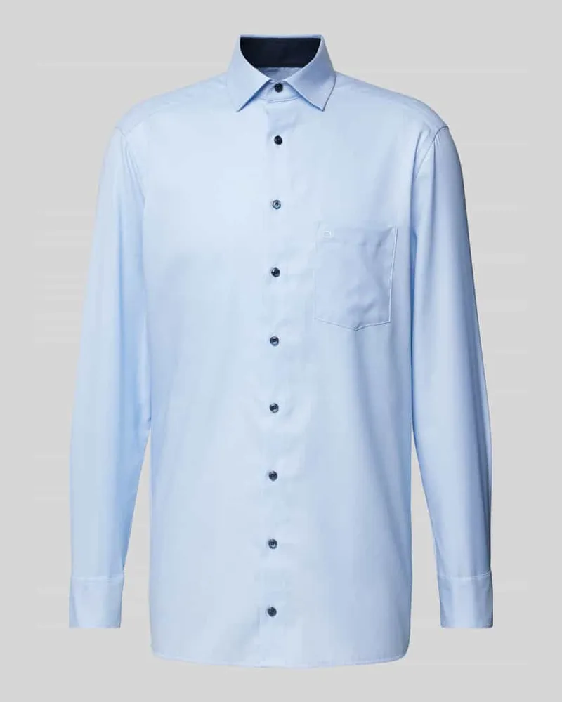 Olymp Modern Fit Businesshemd mit Kentkragen Bleu