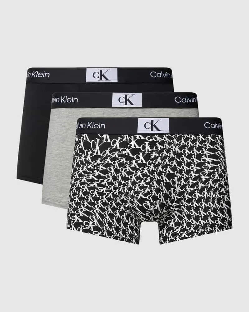 Calvin Klein Trunks mit elastischem Label-Bund Modell 'CK 96' im 3er-Pack 