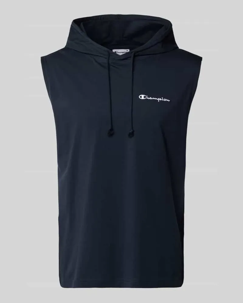 Champion Hoodie mit Label-Stitching Marine