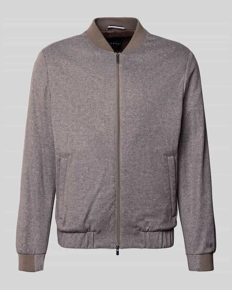 Bugatti Blouson mit Baumwoll-Anteil Mittelbraun