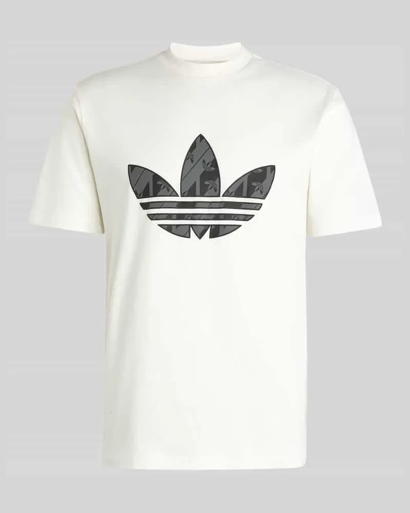 adidas Regular Fit T-Shirt aus reiner Baumwolle mit Logo-Print Offwhite