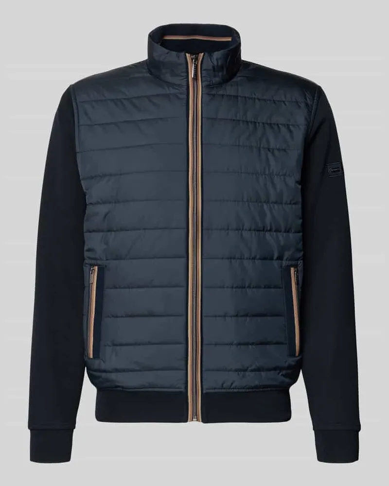 Bugatti Sweatjacke mit Label-Detail Marine
