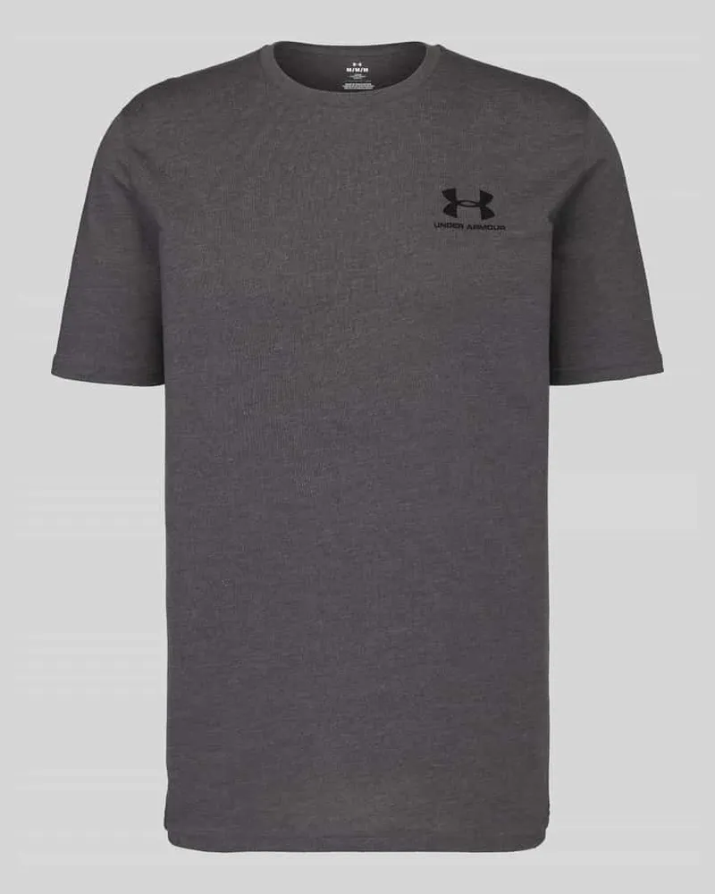 Under Armour Regular Fit Sport-T-Shirt aus Baumwoll-Mix Anthrazit