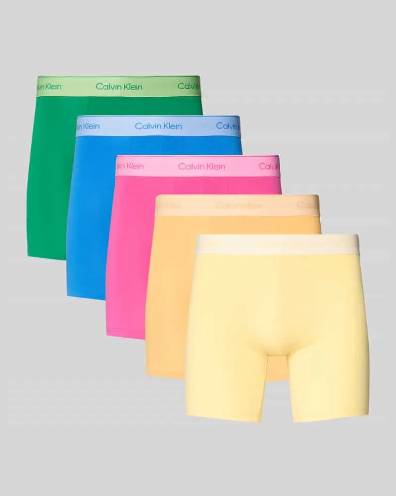 Calvin Klein Trunks im 5er-Pack mit elastischem Logo-Bund Gelb