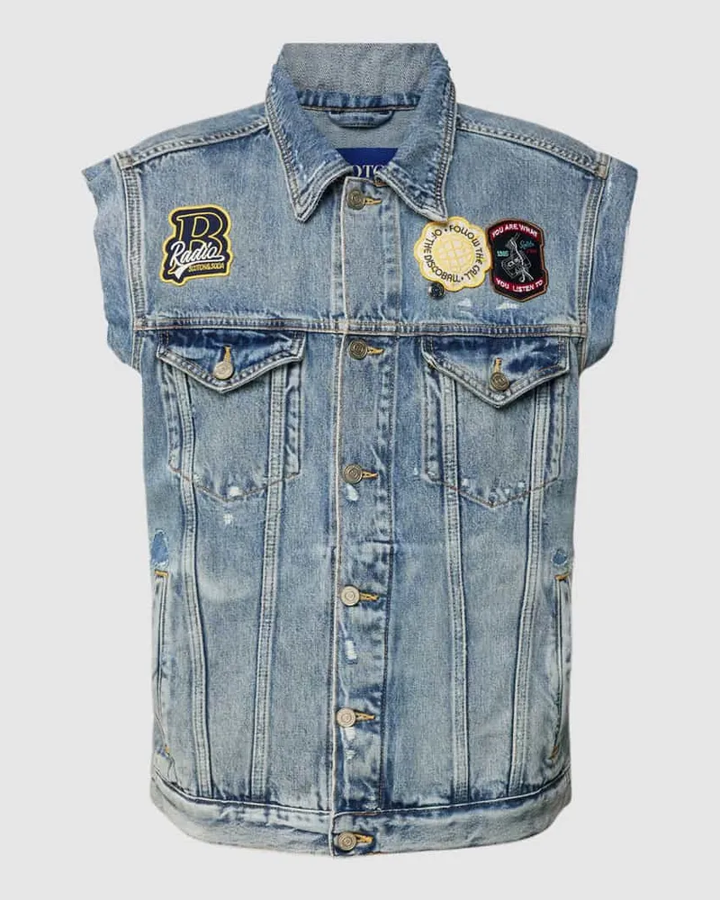 Scotch&Soda Jeansweste mit Umlegekragen Modell 'Cut off 