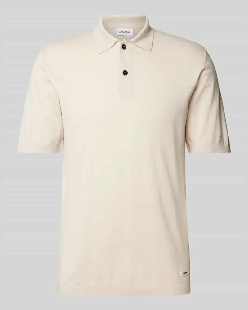 Calvin Klein Regular Fit Poloshirt im unifarbenen Design 